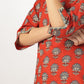 Janasya Bright Cotton Floral Straight Kurta Set | Swadesiicart