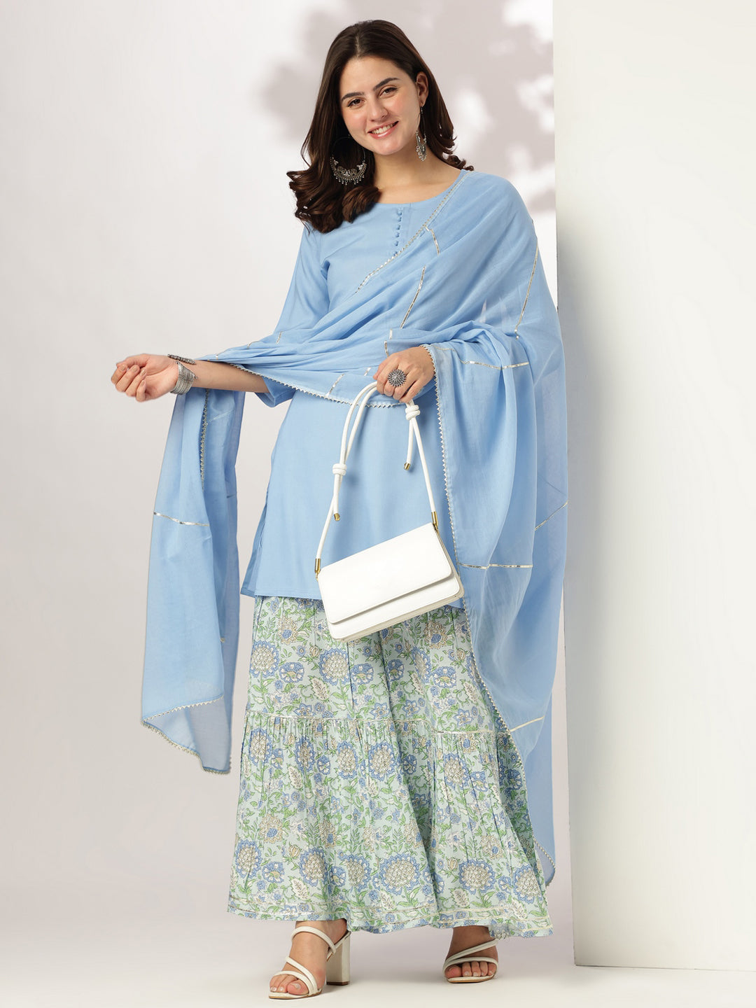 Janasya Light Rayon Solid Straight Kurta Set | Swadesiicart