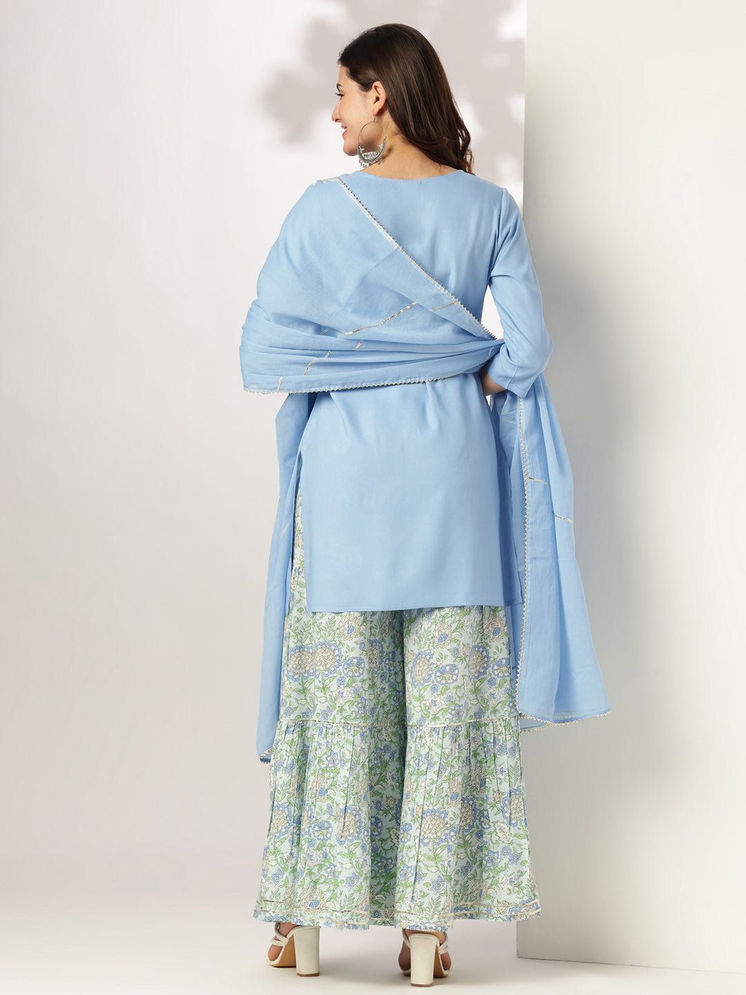 Janasya Light Rayon Solid Straight Kurta Set | Swadesiicart