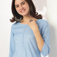 Janasya Light Rayon Solid Straight Kurta Set | Swadesiicart