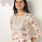 Janasya Light Cotton Floral Anarkali Kurta Set | Swadesiicart
