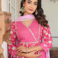 Janasya Bright Cotton Floral A-Line Kurta Set | Swadesiicart