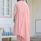 Janasya Light Cotton Embroidered A-Line Kurta Set | Swadesiicart