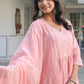 Janasya Light Cotton Embroidered A-Line Kurta Set | Swadesiicart