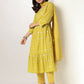 Janasya Bright Cotton Embroidered Angrakha Kurta Set | Swadesiicart