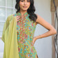 Janasya Bright Cotton Floral Straight Kurta Set | Swadesiicart