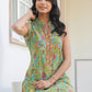 Janasya Bright Cotton Floral Straight Kurta Set | Swadesiicart