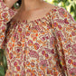 Janasya Light Cotton Floral Peplum Top | Swadesiicart