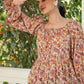 Janasya Light Cotton Floral Peplum Top | Swadesiicart