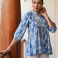 Janasya Light Cotton Floral A-Line Top | Swadesiicart