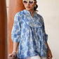 Janasya Light Cotton Floral A-Line Top | Swadesiicart