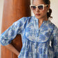 Janasya Light Cotton Floral A-Line Top | Swadesiicart