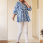 Janasya Light Cotton Floral A-Line Top | Swadesiicart
