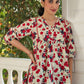 Janasya Light Cotton Floral A-Line Top | Swadesiicart