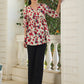 Janasya Light Cotton Floral A-Line Top | Swadesiicart