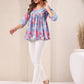 Janasya Light Cotton Floral A-Line Top | Swadesiicart