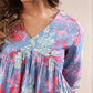 Janasya Light Cotton Floral A-Line Top | Swadesiicart