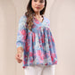 Janasya Light Cotton Floral A-Line Top | Swadesiicart