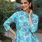 Janasya Light Cotton Floral Fit & Flare Top | Swadesiicart