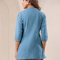 Janasya Light Cotton Solid A-Line Top | Swadesiicart