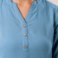 Janasya Light Cotton Solid A-Line Top | Swadesiicart