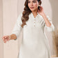 Janasya Light Cotton Solid Straight Top | Swadesiicart