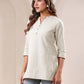 Janasya Light Cotton Solid Straight Top | Swadesiicart