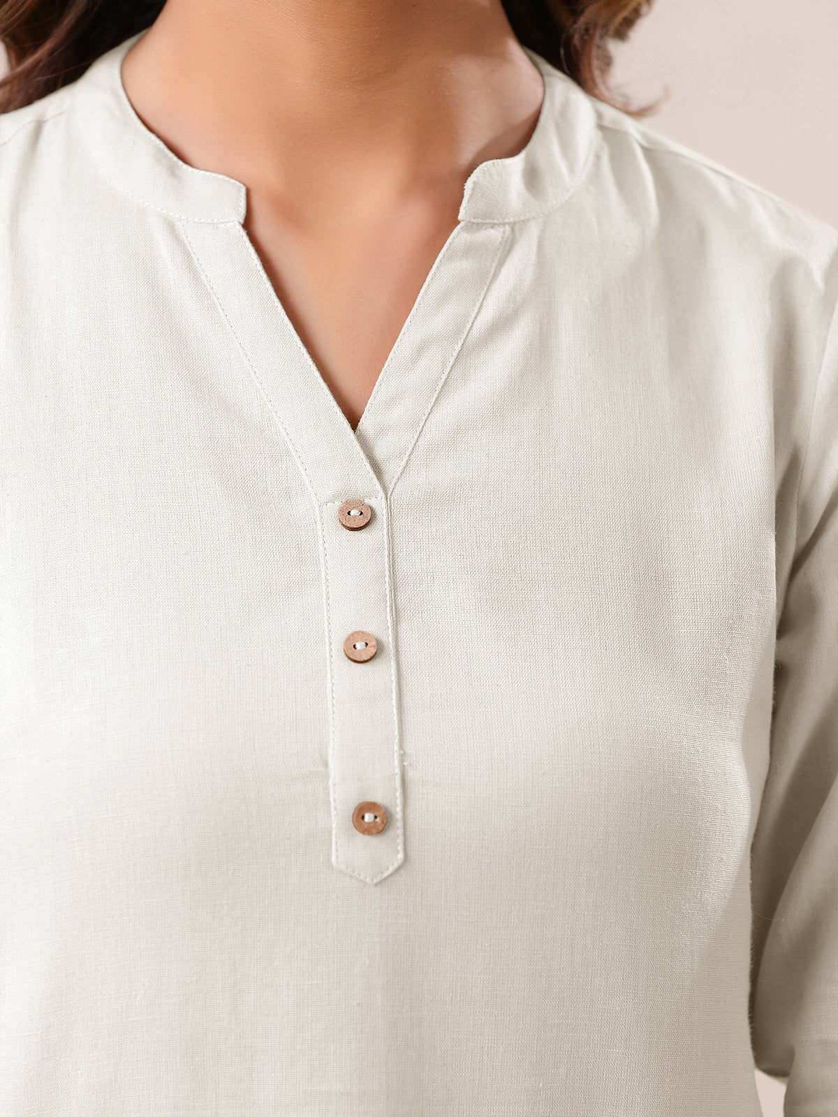 Janasya Light Cotton Solid Straight Top | Swadesiicart