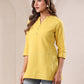 Janasya Light Cotton Solid A-Line Top | Swadesiicart