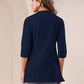 Janasya Dark Cotton Solid A-Line Top | Swadesiicart