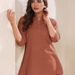 Janasya Dark Cotton Solid A-Line Top | Swadesiicart