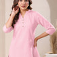 Janasya Light Cotton Solid A-Line Top | Swadesiicart