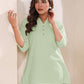 Janasya Light Cotton Solid Straight Top | Swadesiicart