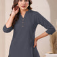 Janasya Light Cotton Solid A-Line Top | Swadesiicart