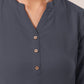 Janasya Light Cotton Solid A-Line Top | Swadesiicart