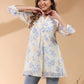 Janasya Light Georgette Floral A-Line Tunic | Swadesiicart