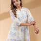 Janasya Light Georgette Floral A-Line Tunic | Swadesiicart
