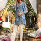 Janasya Bright Georgette Floral A-Line Tunic | Swadesiicart