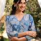 Janasya Bright Georgette Floral A-Line Tunic | Swadesiicart