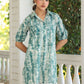 Janasya Dark Cotton Tie & dye Straight Tunic | Swadesiicart