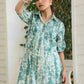 Janasya Dark Cotton Tie & dye Straight Tunic | Swadesiicart