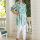 Janasya Dark Cotton Tie & dye Straight Tunic | Swadesiicart