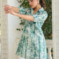 Janasya Dark Cotton Tie & dye Straight Tunic | Swadesiicart