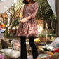 Janasya Dark Cotton Paisley A-Line Tunic | Swadesiicart