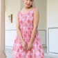 Janasya Bright Cotton Floral A-Line Tunic | Swadesiicart