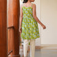 Janasya Bright Cotton Floral A-Line Tunic | Swadesiicart