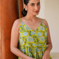 Janasya Bright Cotton Floral A-Line Tunic | Swadesiicart