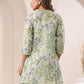 Janasya Light Silk Blend Floral A-Line Tunic | Swadesiicart