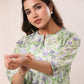 Janasya Light Silk Blend Floral A-Line Tunic | Swadesiicart