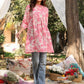 Janasya Light Silk Blend Floral A-Line Tunic | Swadesiicart